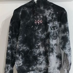mens S - Japanese tie dye hoodie || RUE21